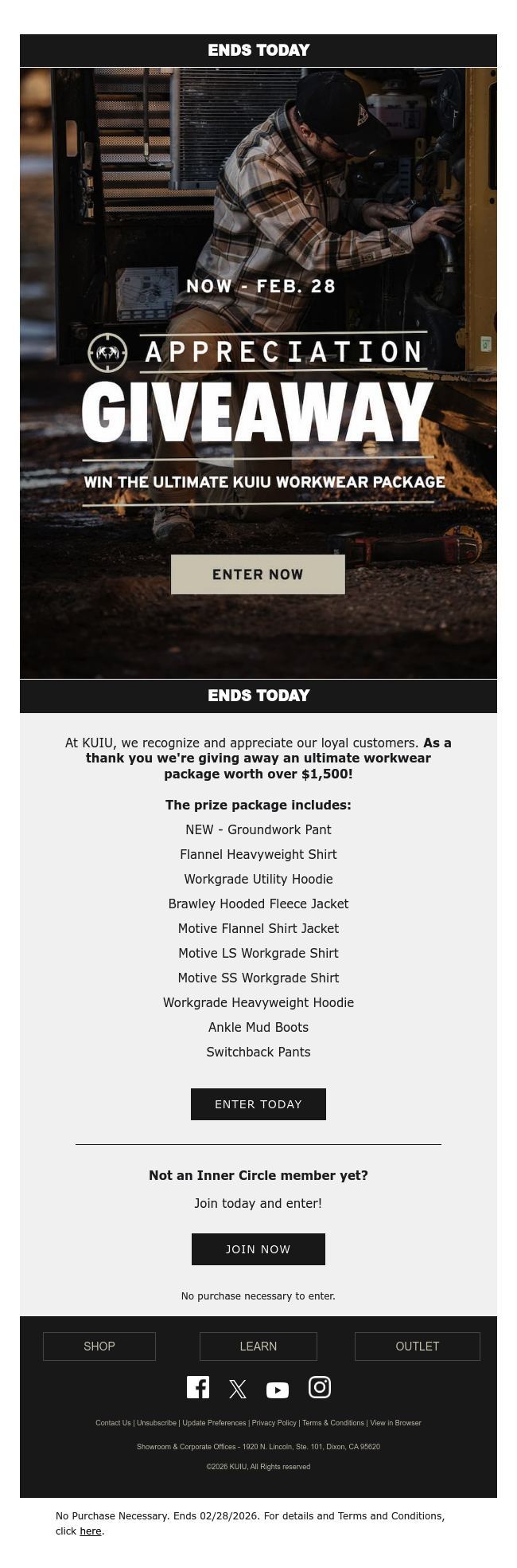 Ends Today — Inner Circle Member Appreciation Giveaway