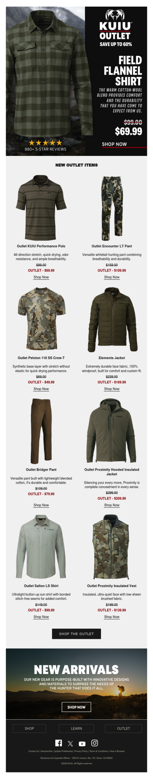 NEW Outlet Deals — Up to 60% OFF