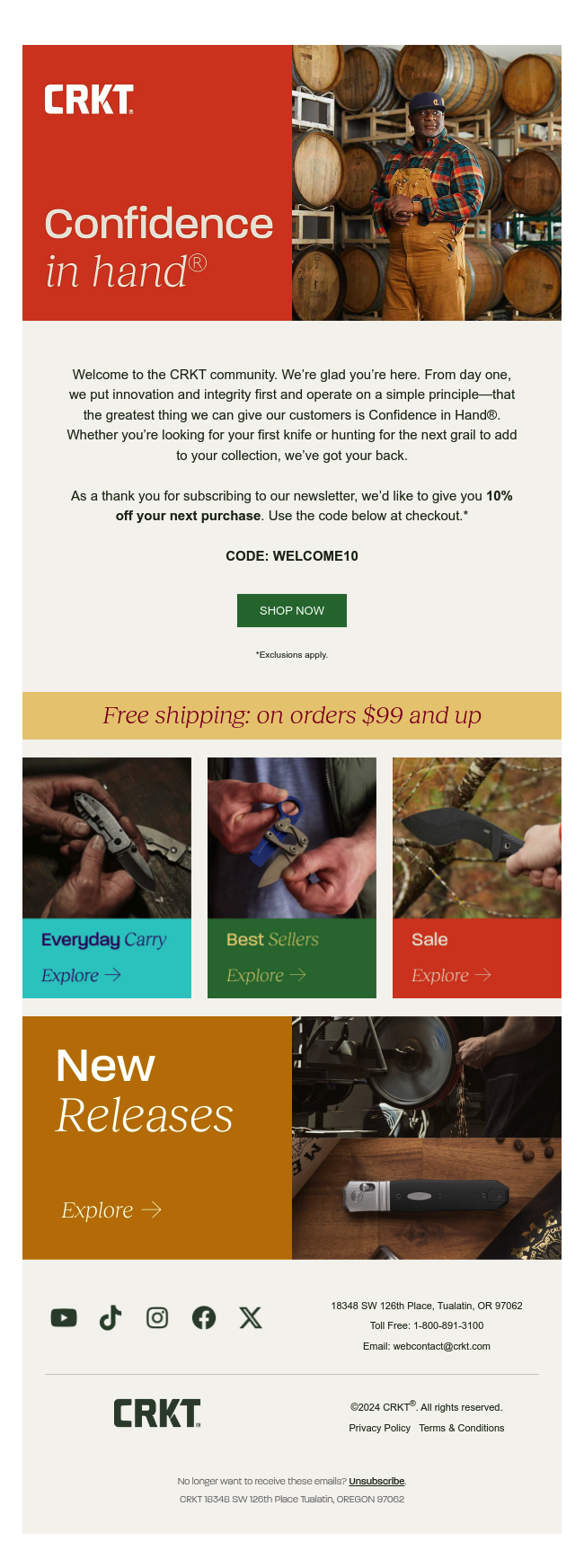 Welcome to CRKT—here’s 10% off