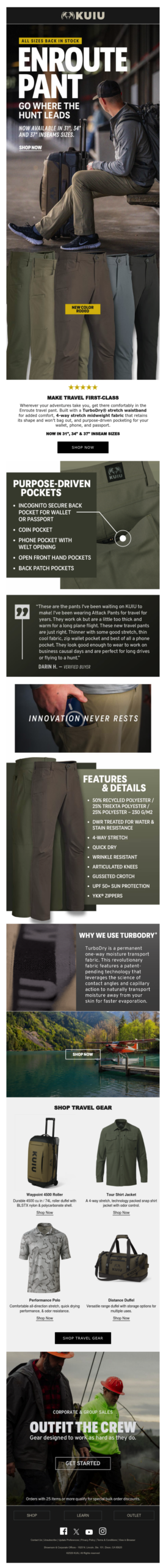 All Sizes Back In Stock – Enroute Pant