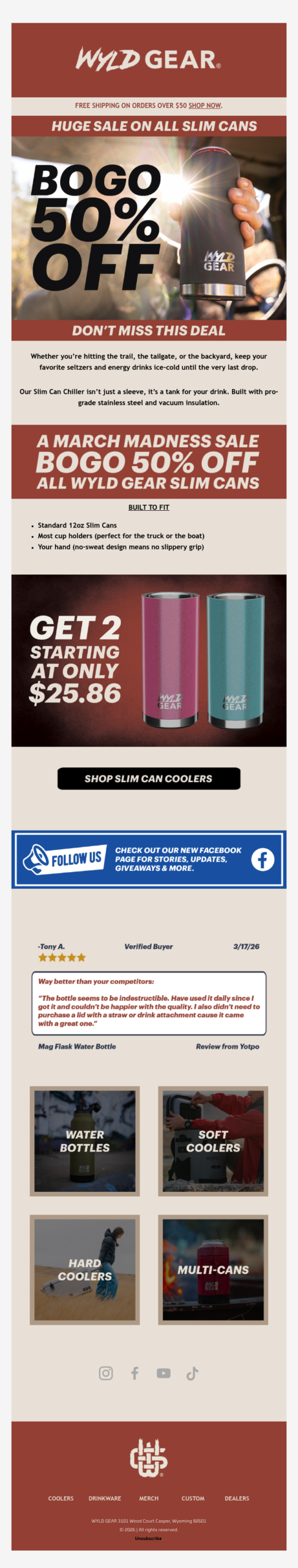 BOGO 50% OFF ALL SLIM CANS!
