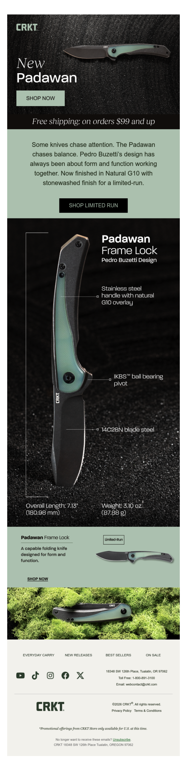 Balance by design: The limited-run Padawan in Natural G10