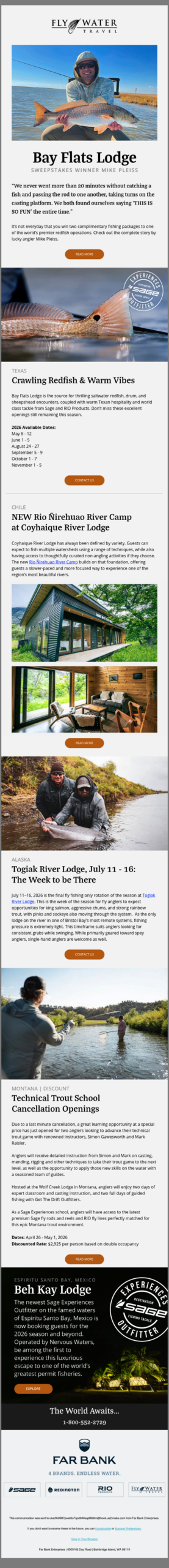 Bay Flats Lodge – Sweepstakes Winner Mike Pleiss