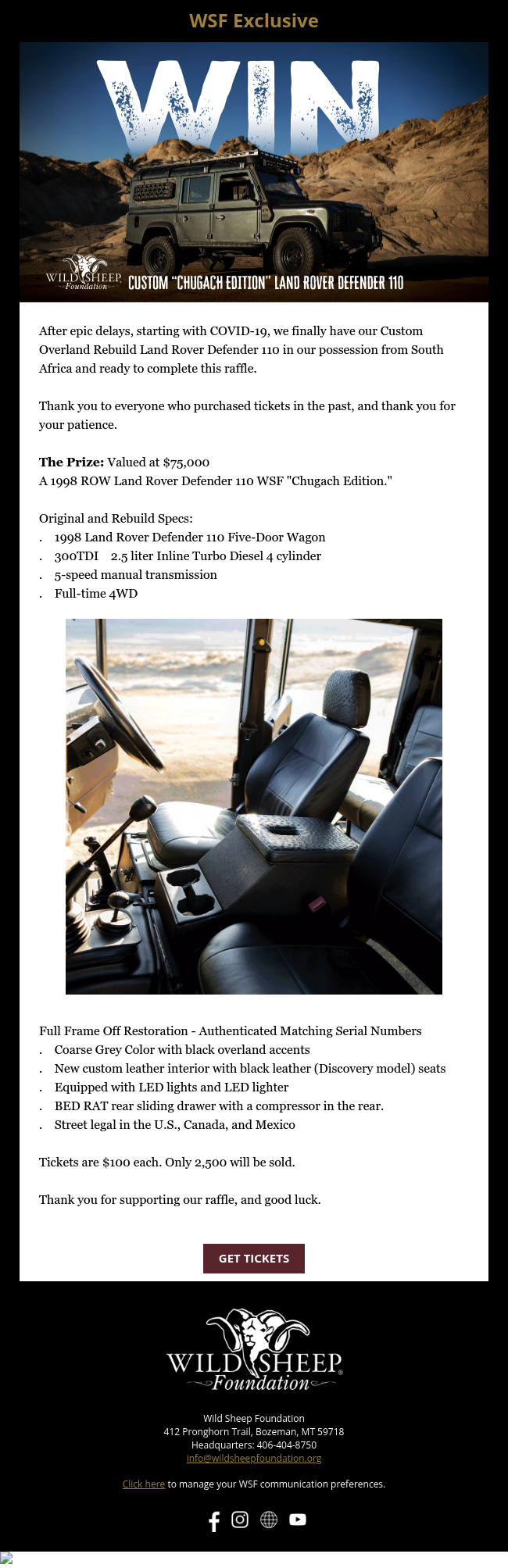 Cool Ride – WIN a Custom Land Rover Defender 110