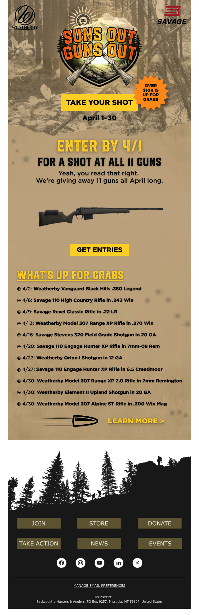 Early In. All In. Suns Out, Guns Out is here.