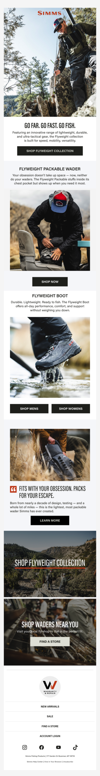 Flyweight: Go far. Go fast. Go fish.