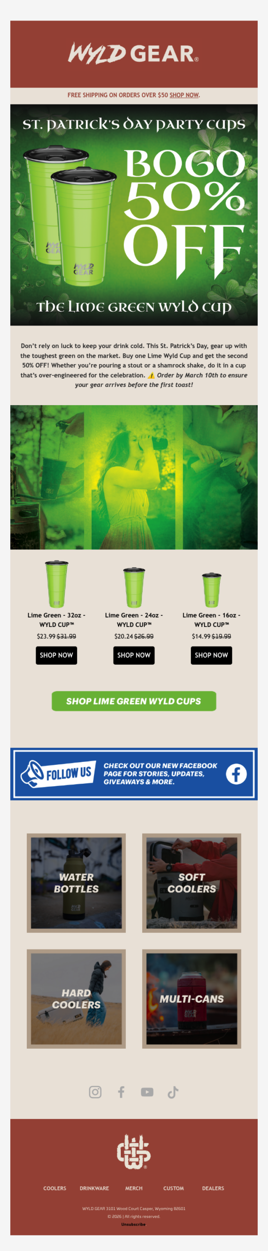 Get your green party cups today!