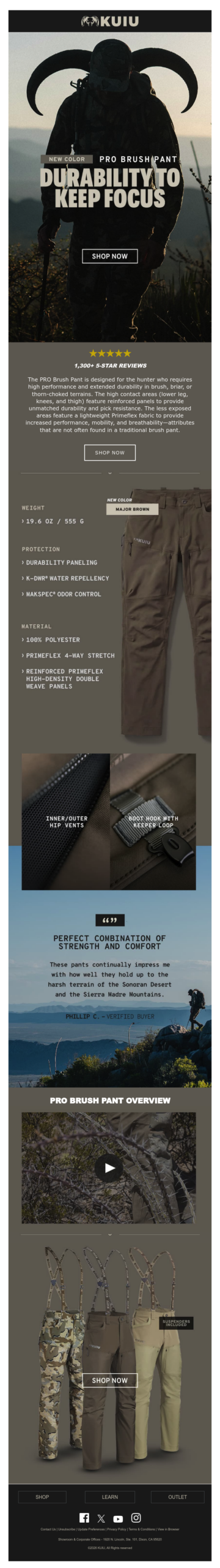 New Color: PRO Brush Pant — Shop Today, These Will Go Fast!