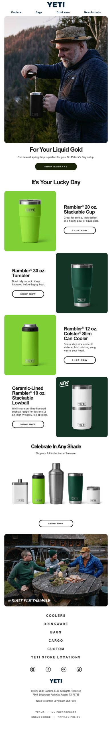 New Green Drinkware For Hearty Cheers