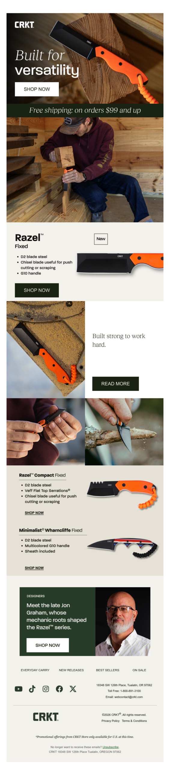 New compact fixed blades: built for the job, and everything after