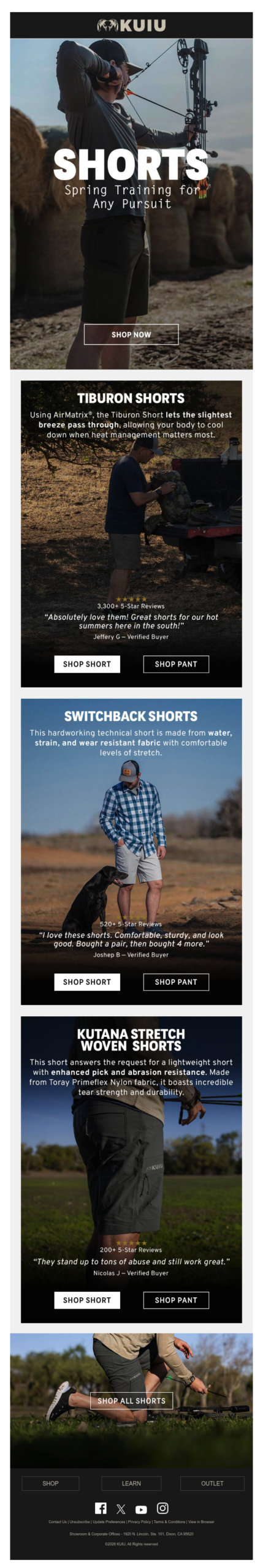 Spring Training is Now — Performance Shorts for Any Pursuit