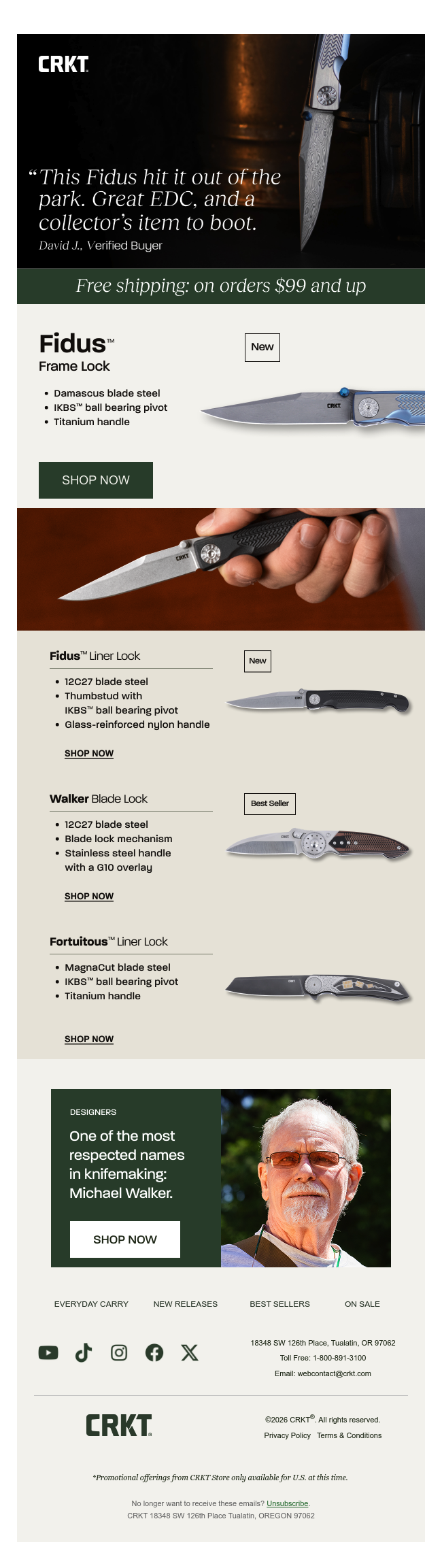 The Fidus™ by Michael Walker earns 5 stars