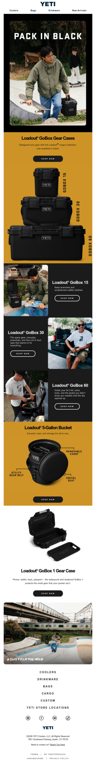 The Loadout® Cargo collection, now available in black.