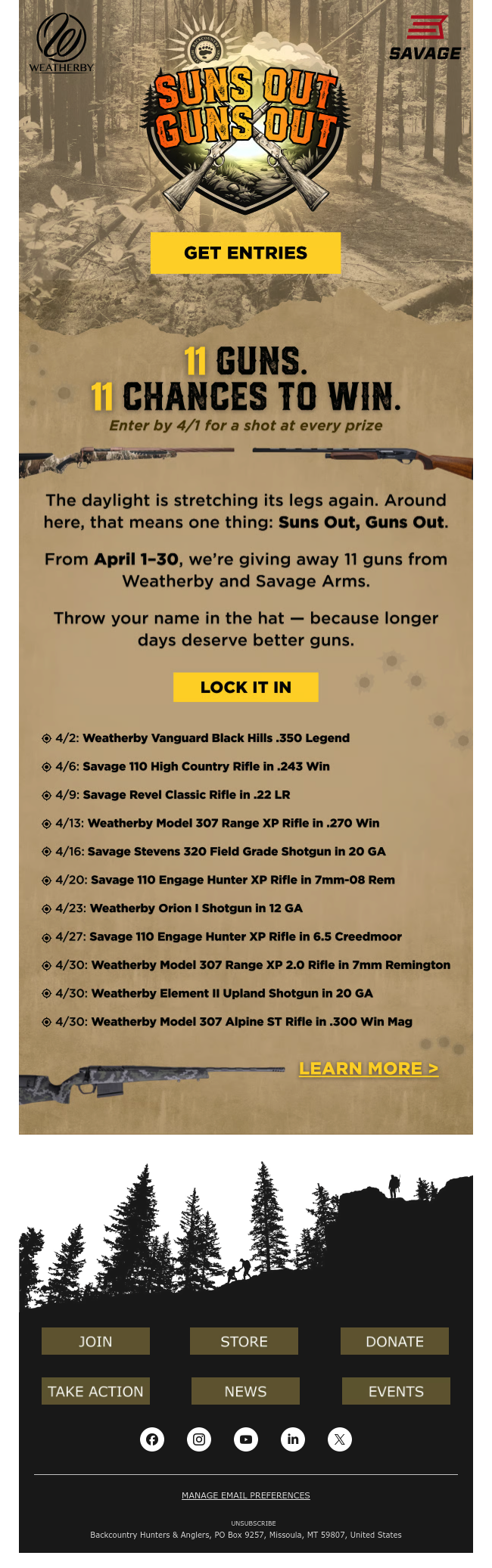 You + Weatherby + Savage Arms