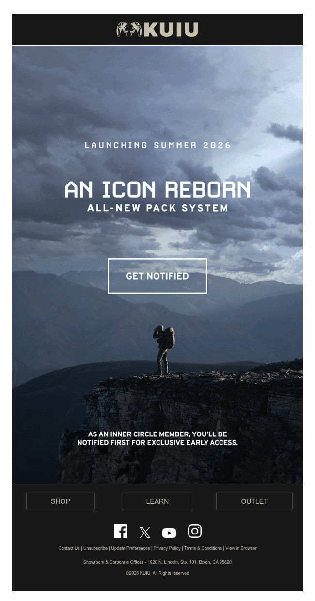 All-New Pack System: Launching Summer 2026