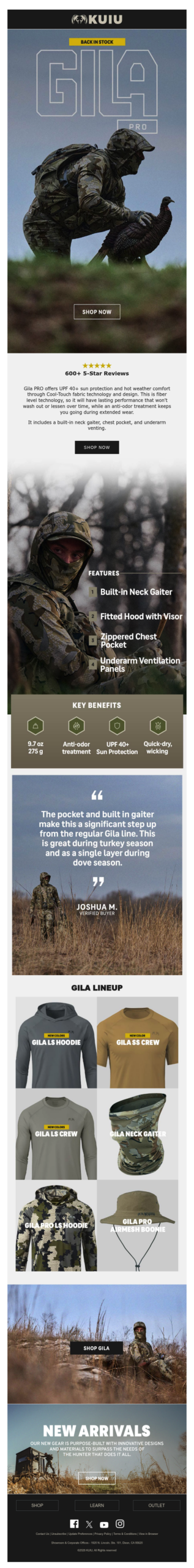 Back in Stock: Gila PRO — Unmatched Performance & Concealment When Chasing Toms