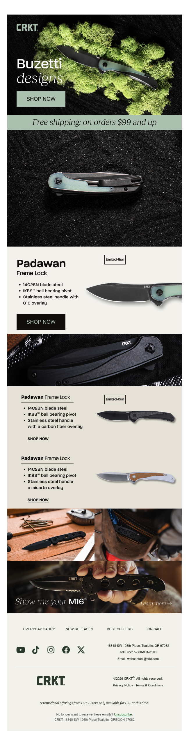 Balance by design: Buzetti’s limited-run Padawan in Natural G10