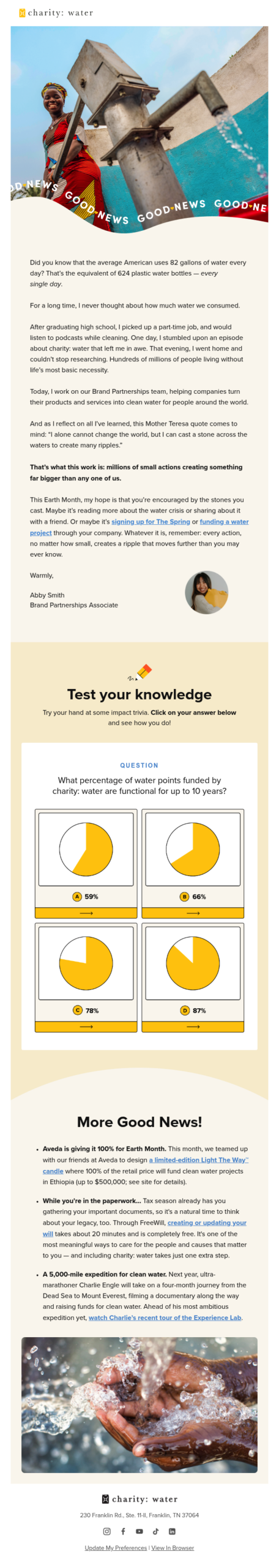 Good News: Small actions, big ripples