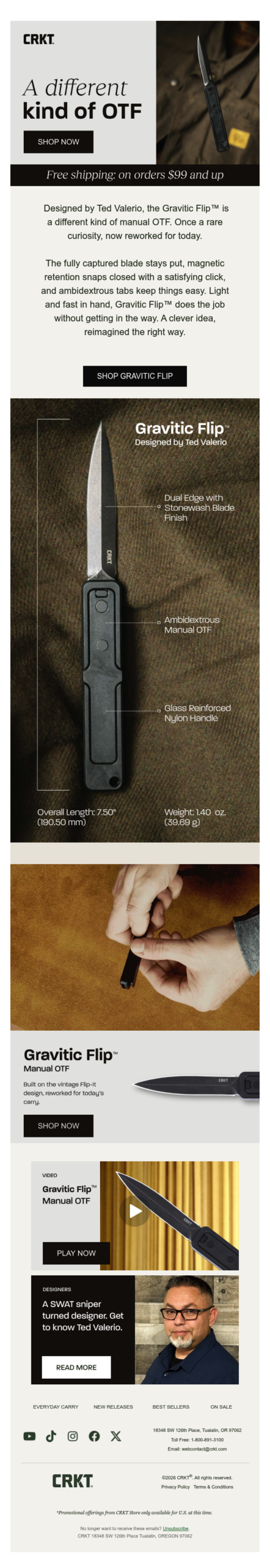 Meet the Gravitic Flip™: A different kind of OTF