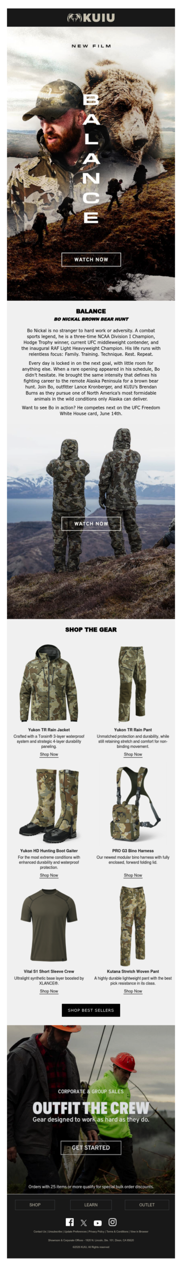 New Film: Balance – UFC Fighter Bo Nickal Brown Bear Hunt