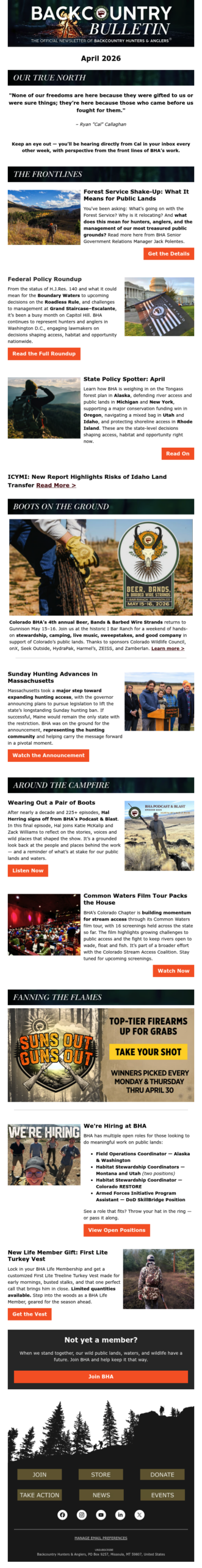 The Backcountry Bulletin | April 2026