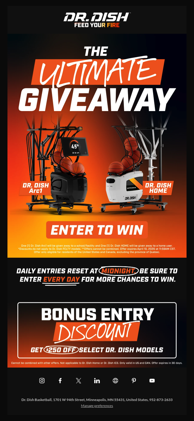 🚨 Enter to Win a FREE Dr. Dish Home or Arc1