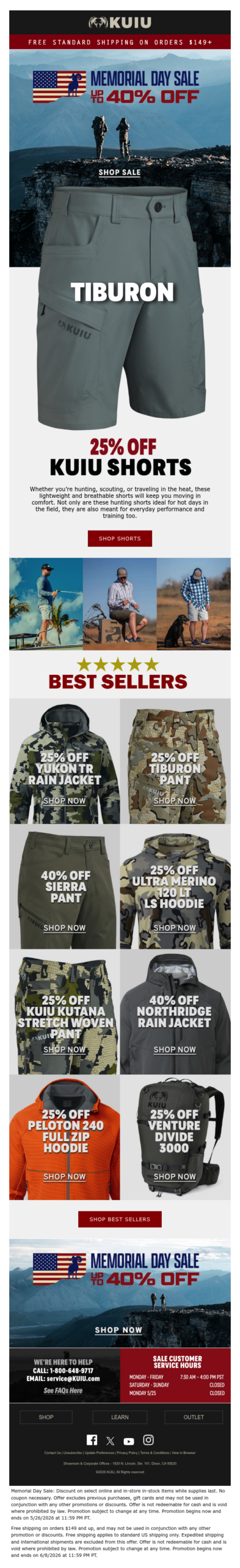 25% Off KUIU Shorts – Memorial Day Sale