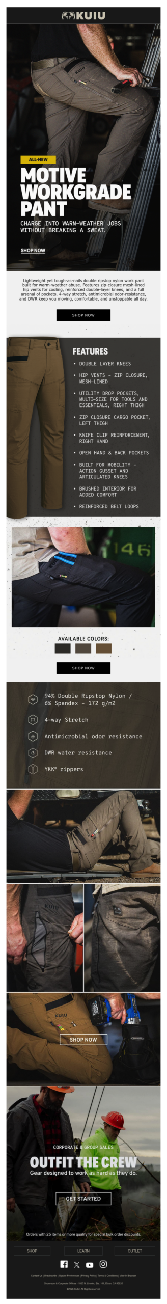 ALL-NEW: Motive Workgrade Pant: Lightweight and Tough as Nails