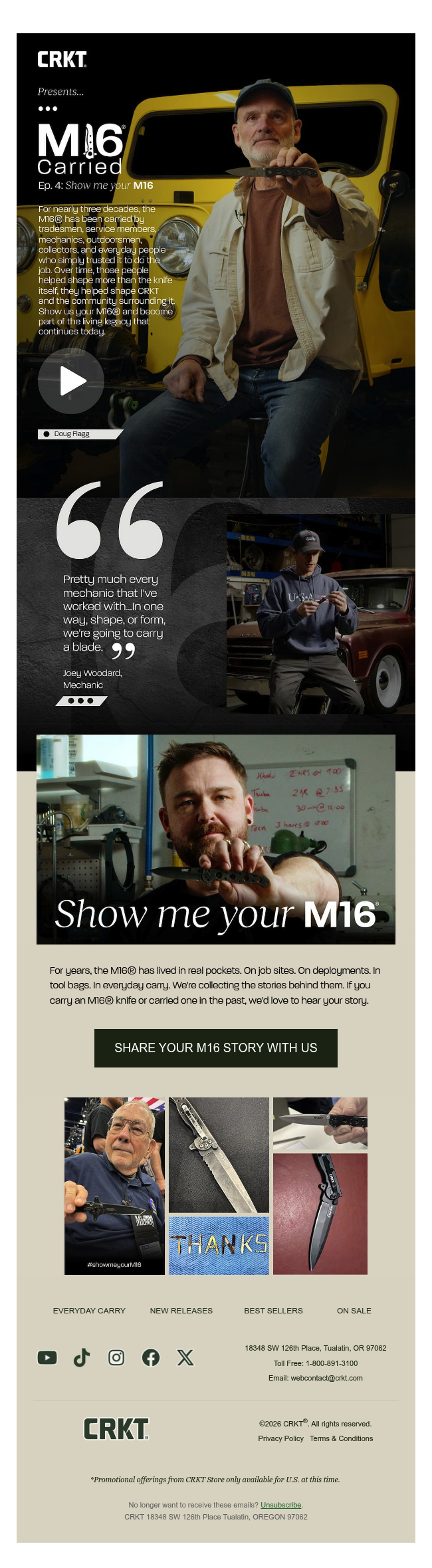 Carry an M16? You’re part of the legacy.