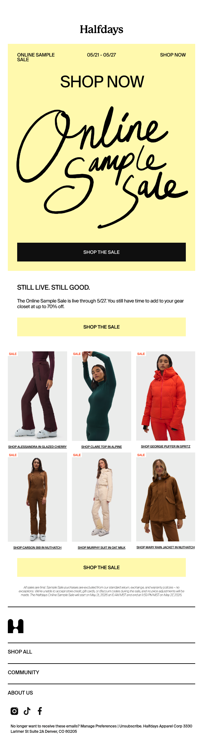 Don’t Miss Out: Shop the Online Sample Sale