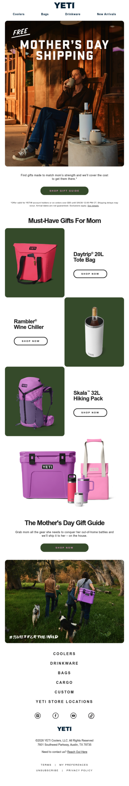 Free Mother’s Day Shipping
