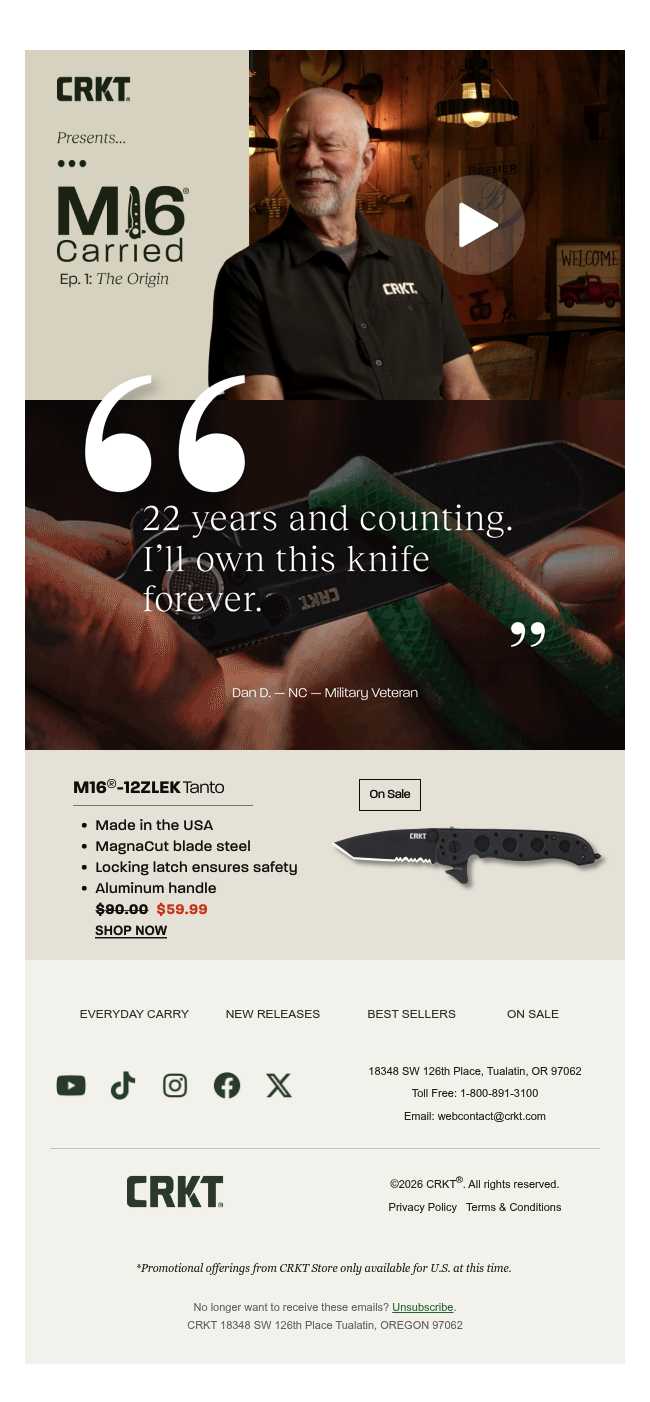 M16® Carried: The Origin