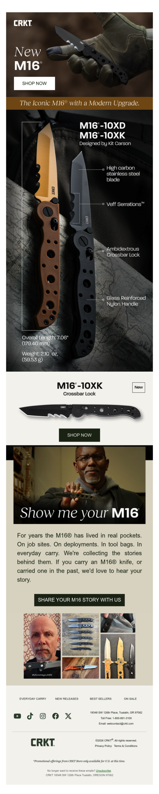 New Upgrade to the Iconic M16®