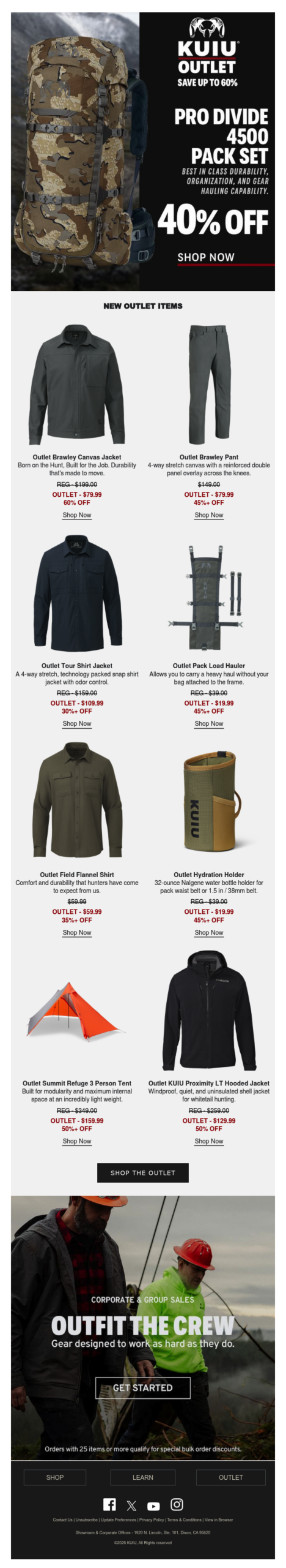 Outlet Packs Almost Sold Out – Hurry, Get Yours Today at 40% OFF!