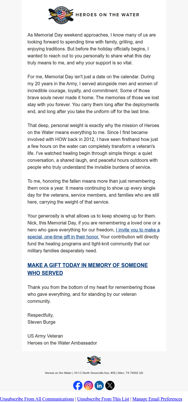 Remember Their Service. Continue Their Legacy.