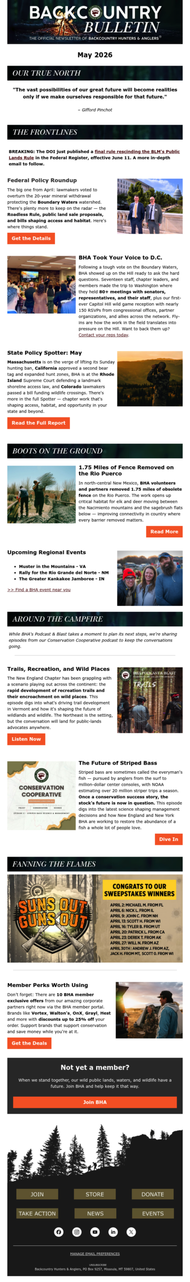 The Backcountry Bulletin | May 2026