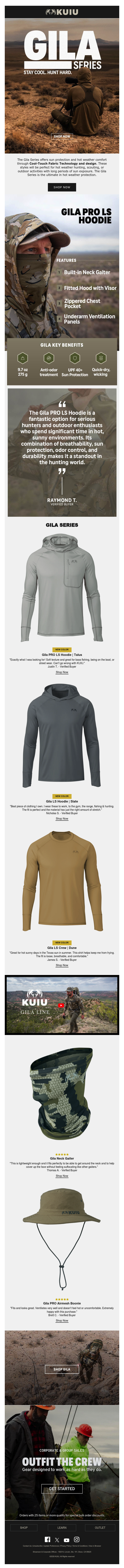 The Gila Series Takes on Hot Weather with Cool-Touch Fabric Technology