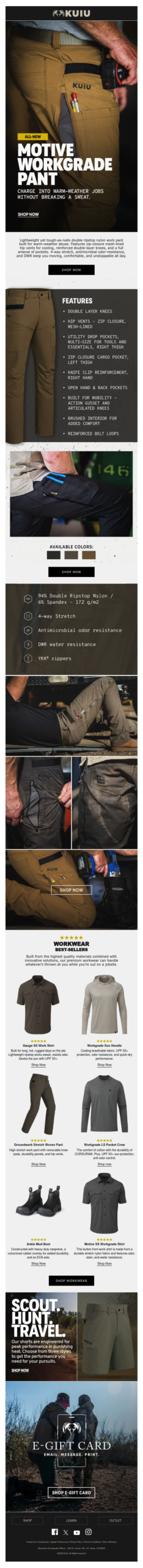 ALL-NEW: Motive Workgrade Pant – Lightweight and Tough as Nails