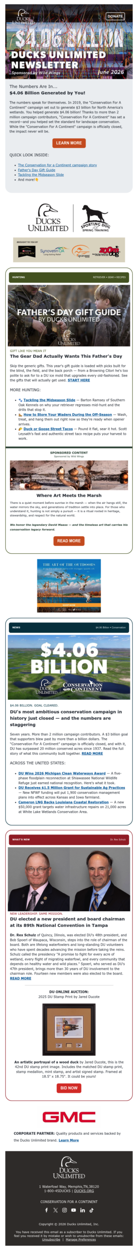DU Newsletter: $4.06 Billion generated! It doesn’t get much better than that.