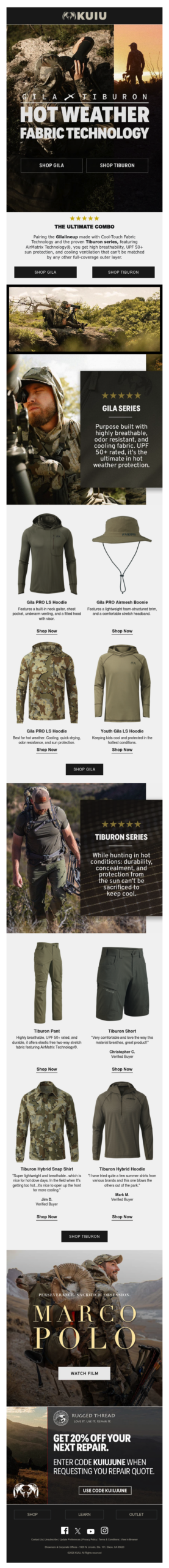 Driven by Innovation: Experience Gila and Tiburon Hot Weather Fabric Technology