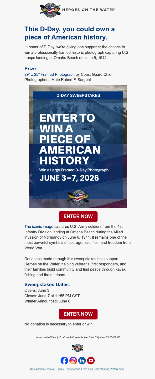 Enter to Win a Piece of American History