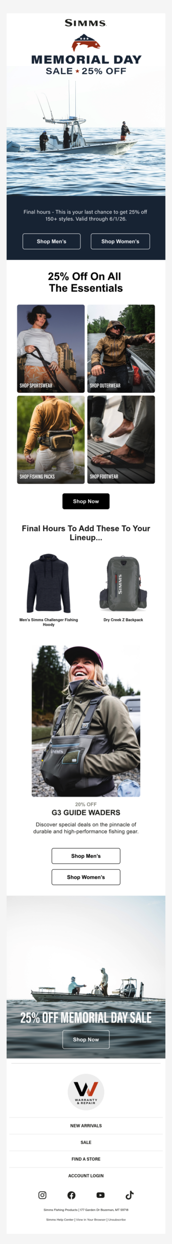 Final hours: 25% off over 150 styles
