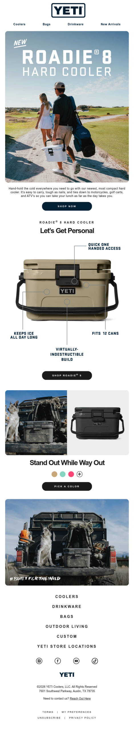 JUST DROPPED: The All-New Roadie® 8 Hard Cooler