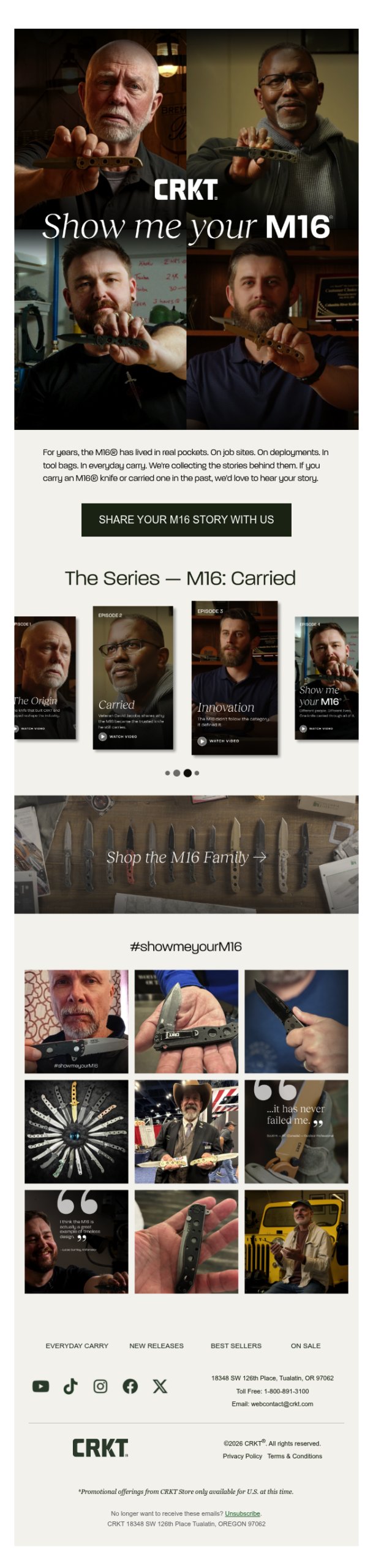 Show Me Your M16®: Your M16® has a story too
