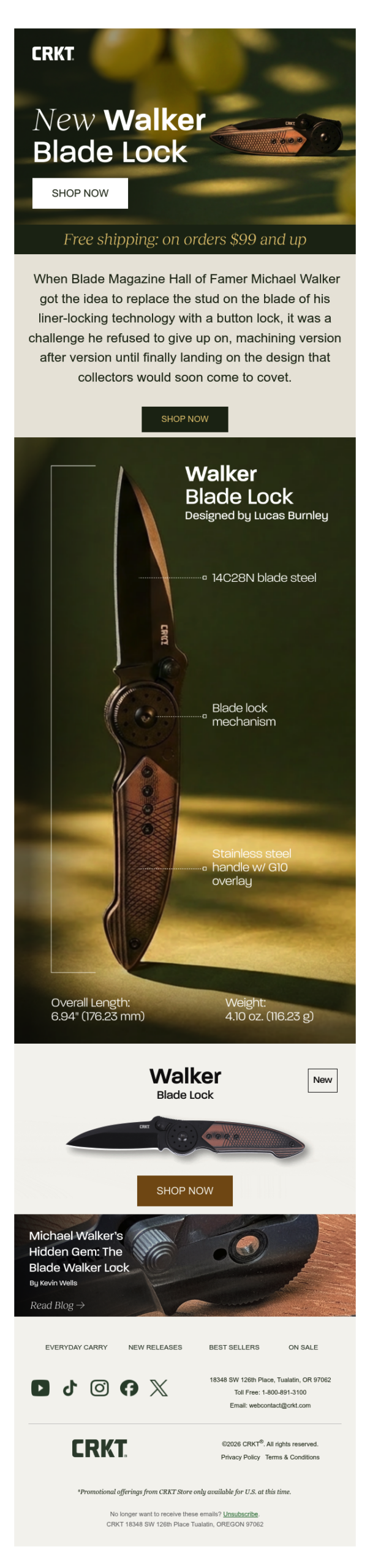 The NEW Walker Blade Lock: A legend worth whispering about.