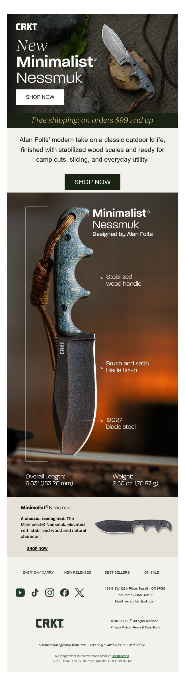 The New Minimalist® Nessmuk: A stylish homage to a utilitarian outdoor classic