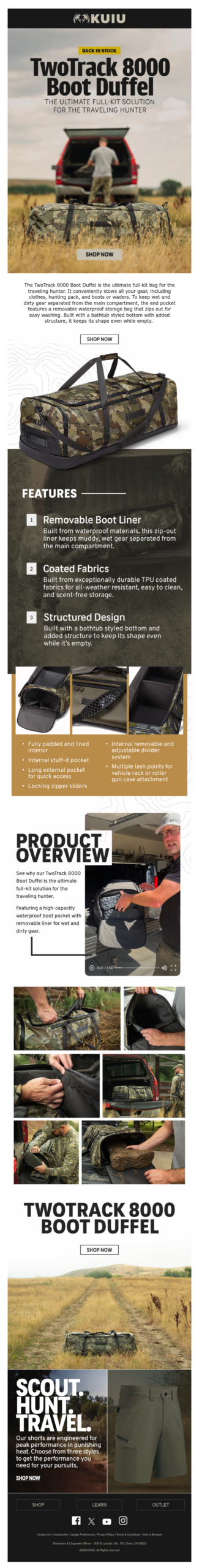 TwoTrack 8000 Boot Duffel — Back in Stock