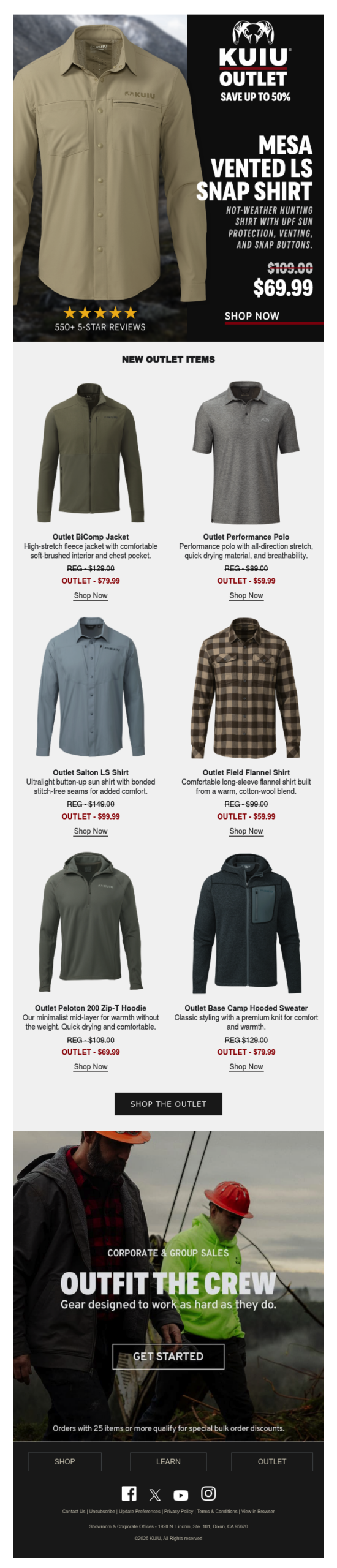 Up to 60% OFF – New Items Added to Outlet