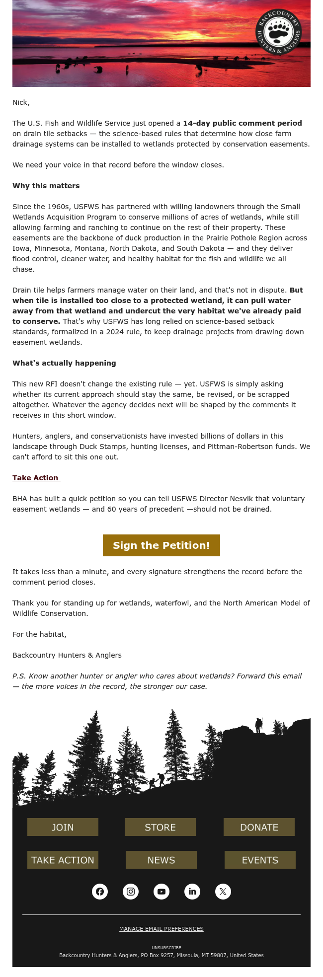 14 Days to Speak Up for Wetlands — Take Action Now