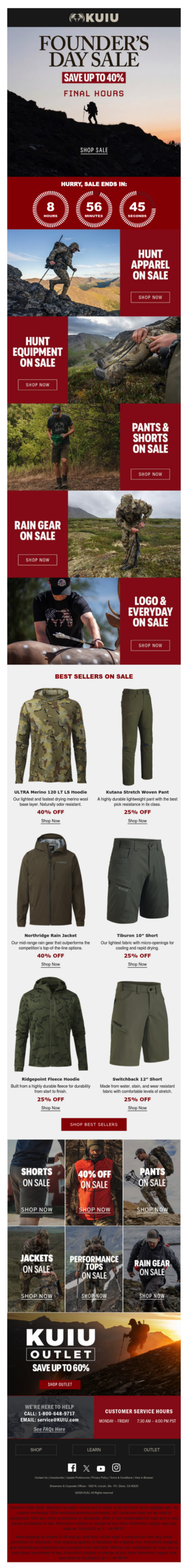 FINAL HOURS – Founder’s Day Sale